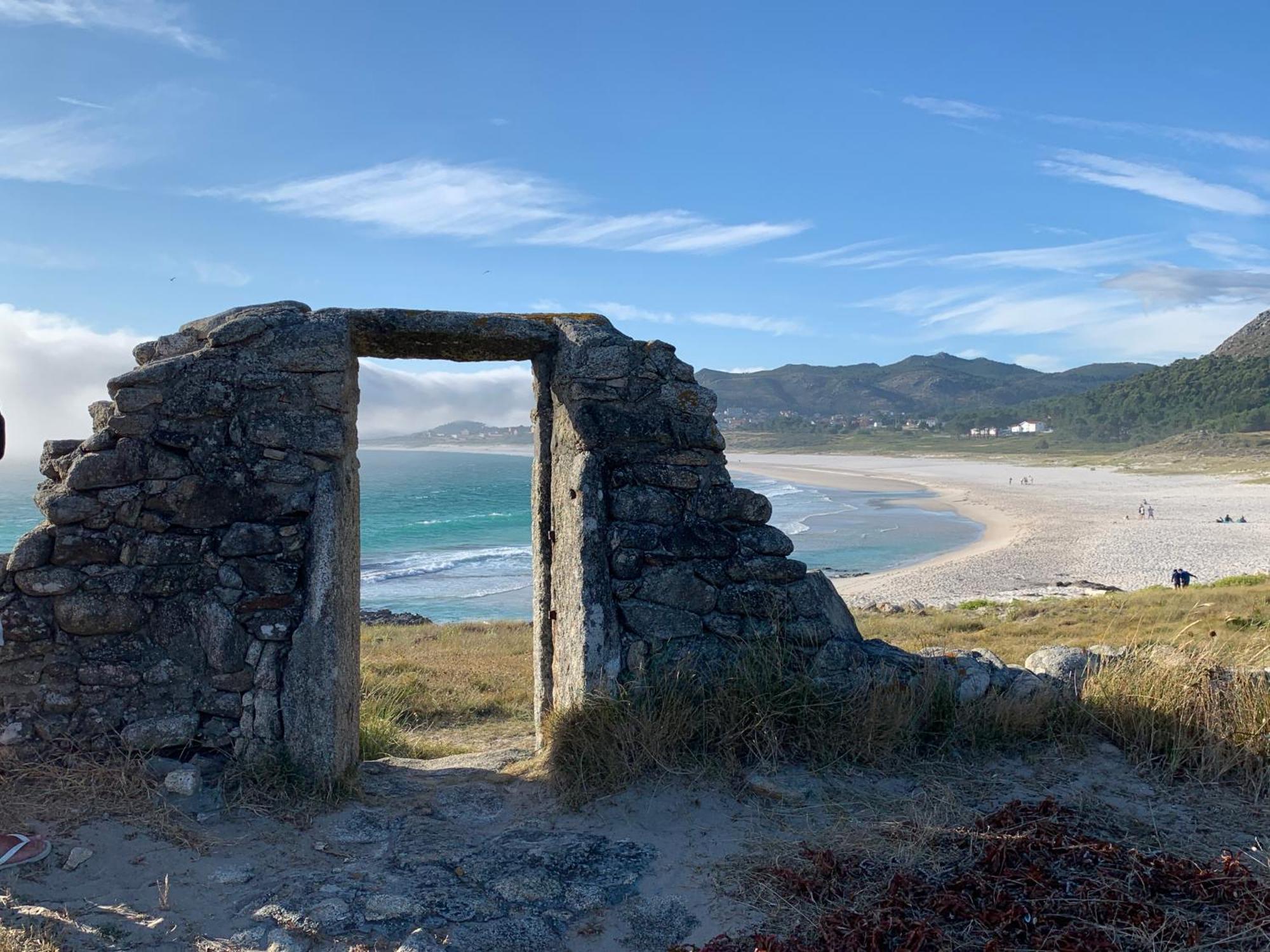 Apartamento Playa de Carnota Bagian luar foto